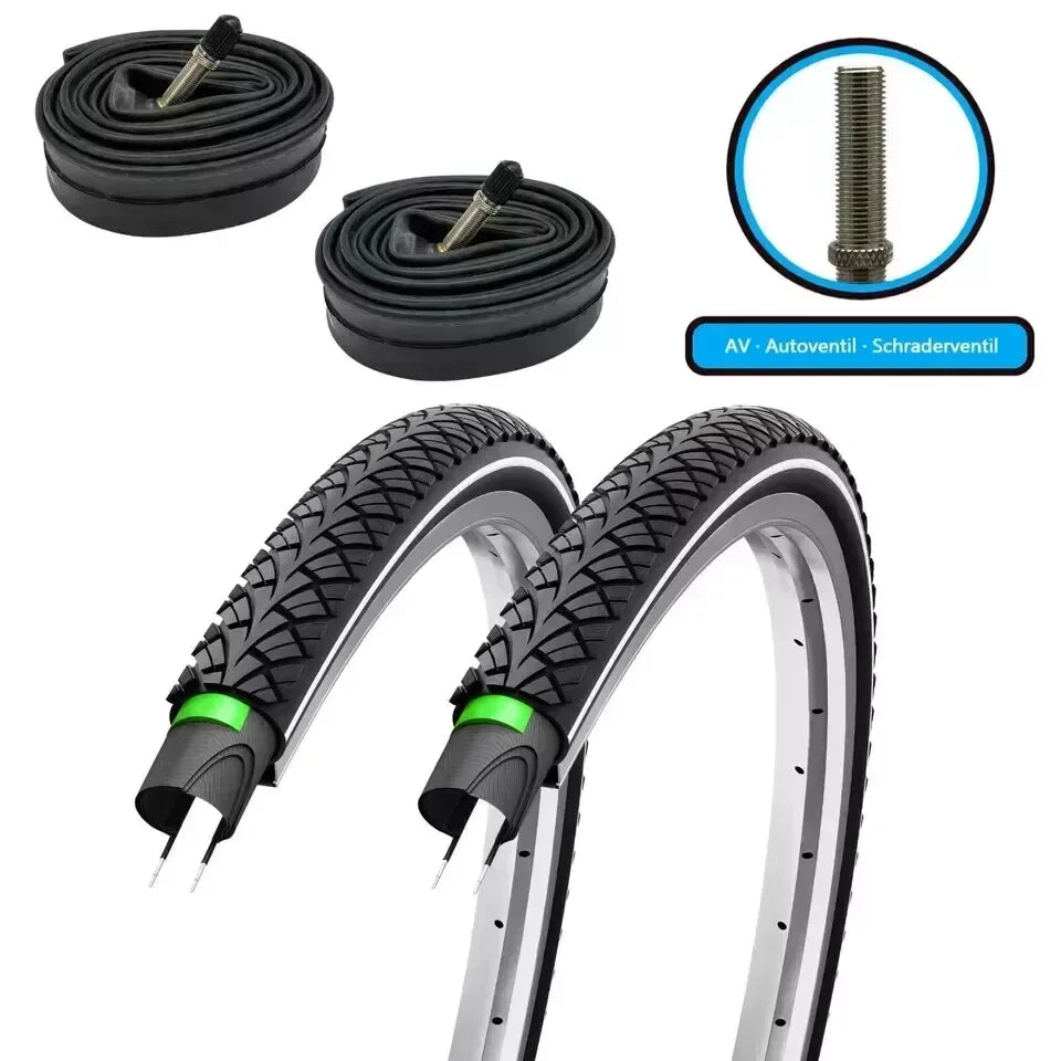 2xFahrradreifen SET 28 Zoll F24Tyre G5001 Reflex 3 mm Pannenschutz inkl. 2x Schlauch - FahrradReifenExpress.de