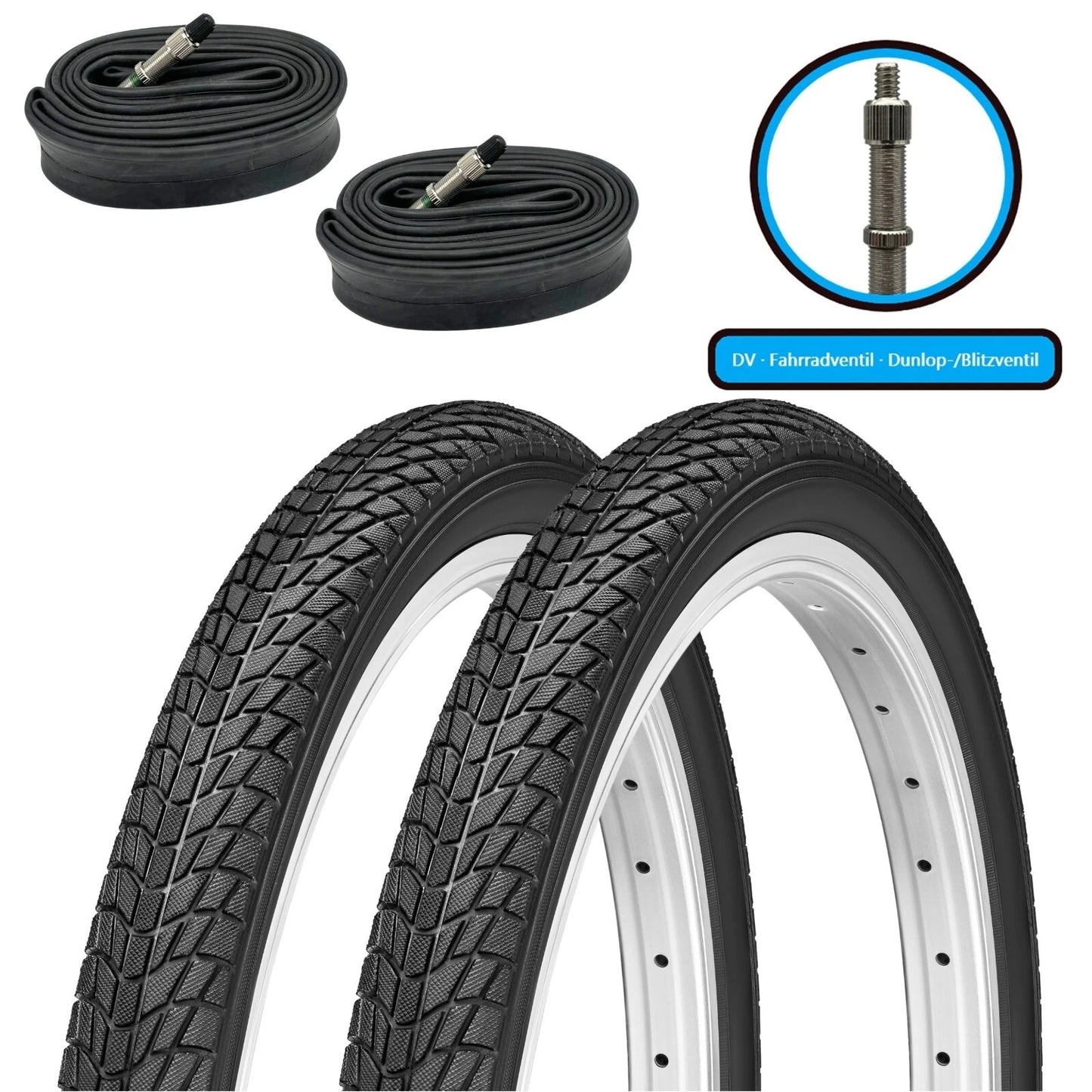 2xFahrradreifen SET 16 - 20 Zoll F24Tyre P1023 inkl. 2x Schlauch - FahrradReifenExpress.de