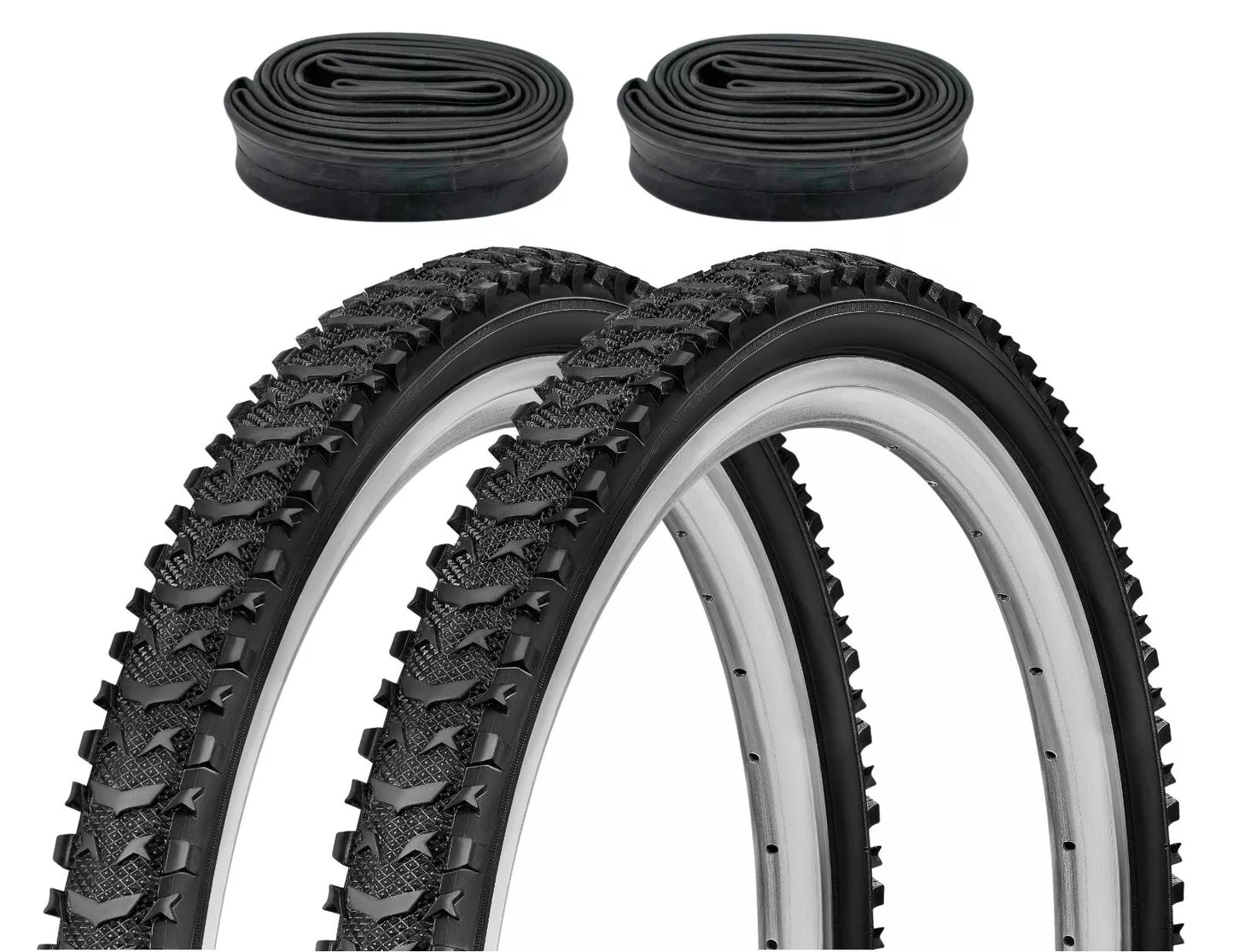 2xFahrradreifen SET 24x1,75 Zoll F24Tyre P1003 inkl. 2xSchlauch