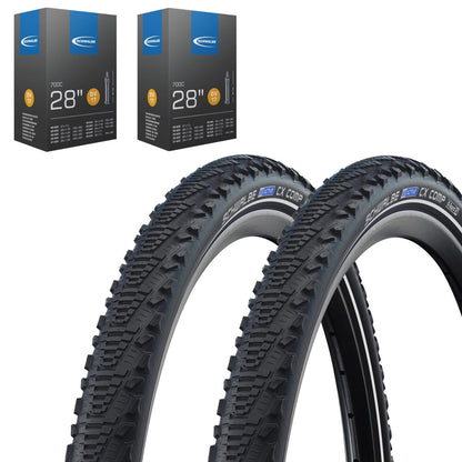 2x Schwalbe CX COMP im SET 20-28 Zoll inkl. 2x Schwalbe Schlauch K-Guard Reflex