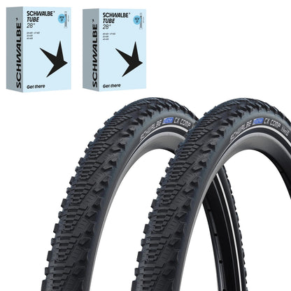 2x Schwalbe CX COMP im SET 20-28 Zoll inkl. 2x Schwalbe Schlauch K-Guard Reflex