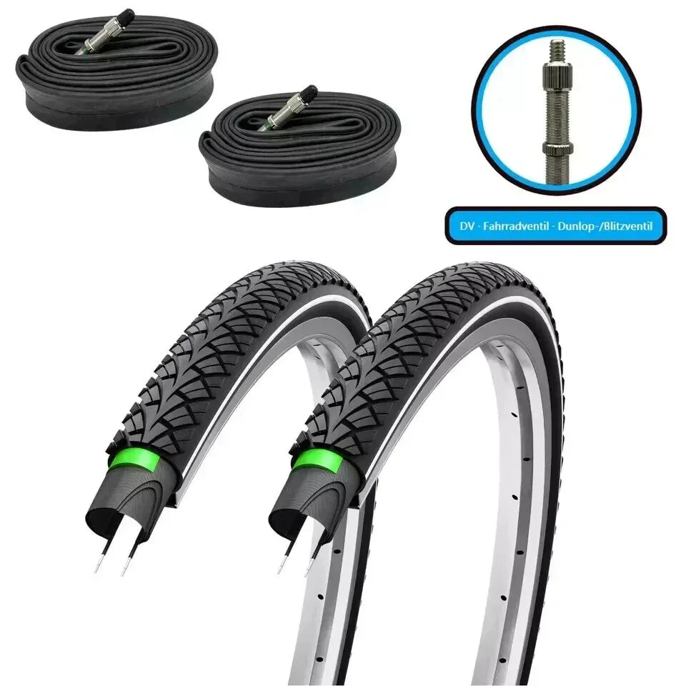 2xFahrradreifen SET 28 Zoll F24Tyre G5001 Reflex 3 mm Pannenschutz inkl. 2x Schlauch - FahrradReifenExpress.de