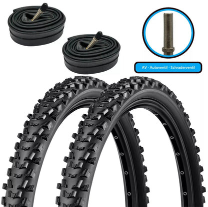 2xFahrradreifen SET 24-26 Zoll F24Tyre P1014 inkl. 2xSchlauch