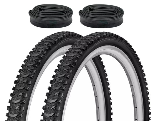 2xFahrradreifen SET 24x1,75 Zoll F24Tyre P1003 inkl. 2xSchlauch